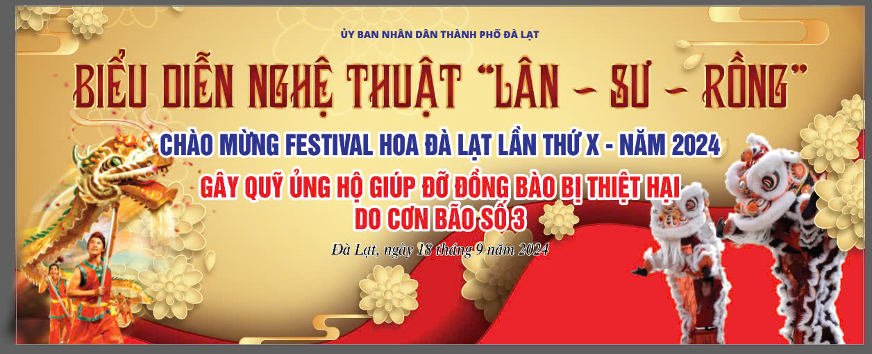 Chương trình biểu diễn nghệ thuật " Lân - Sư - Rồng" gây quỹ ủng hộ giúp đỡ đồng bào miền Bắc bị thiệt hại do cơn bão số 3